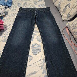 Southern Tide Men’s Denim Blue Jeans Dark Wash 38x30 Skipjack Logo-Free Shipping